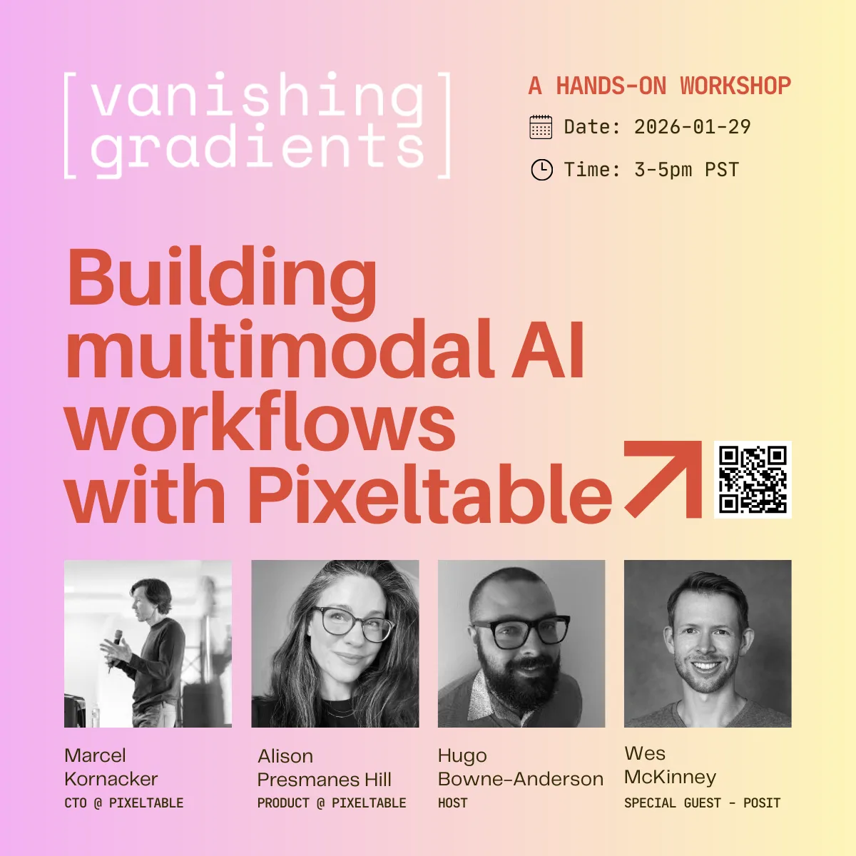 Vanishing Gradients Workshop: Building multimodal AI workflows with Pixeltable